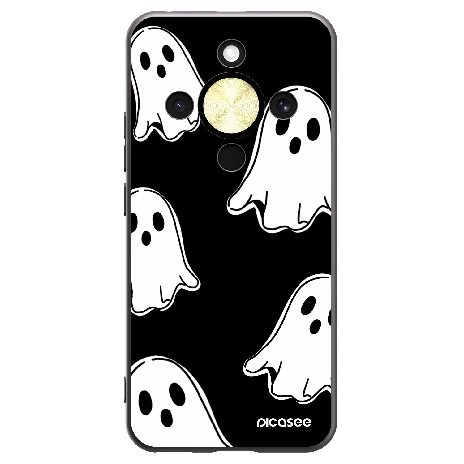 Picasee Honor Magic8 Lite 5G Hülle - Schwarzes Silikon - Black ghosts