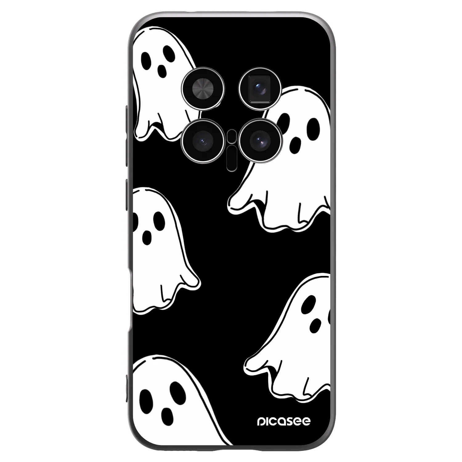 Picasee Honor Magic8 Pro 5G Hülle - Schwarzes Silikon - Black ghosts