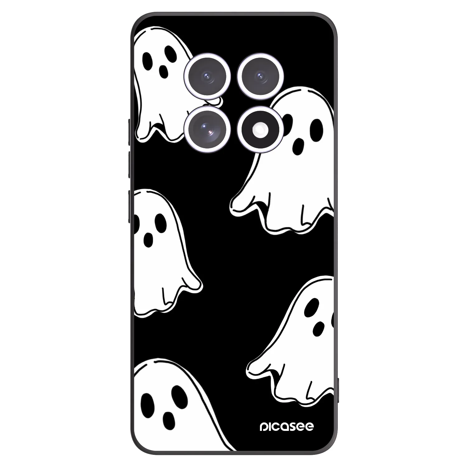 Picasee Xiaomi Redmi Note 15 5G Hülle - Schwarzes Silikon - Black ghosts