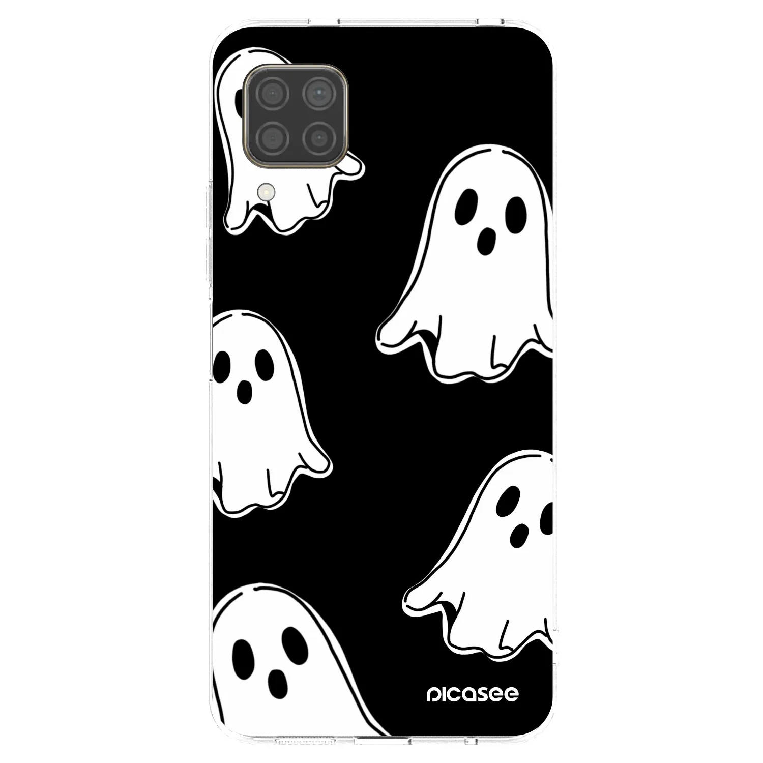 Picasee Huawei P40 Lite Hülle - Transparentes Silikon - Black ghosts