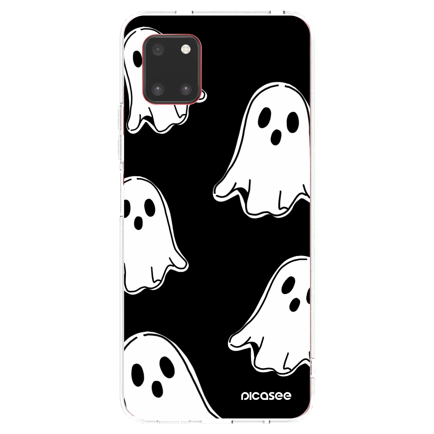 Picasee Samsung Galaxy Note 10 Lite N770F Hülle - Transparentes Silikon - Black ghosts