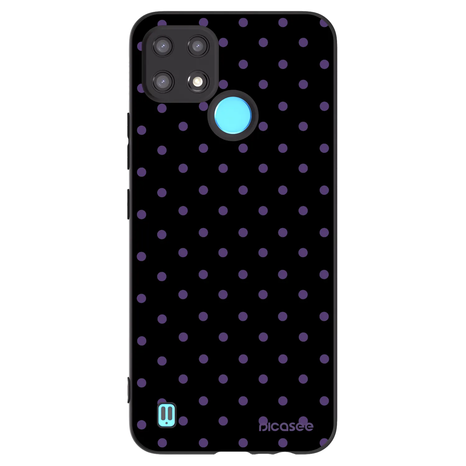 Picasee Realme C21 Hülle - Schwarzes Silikon - Flickers