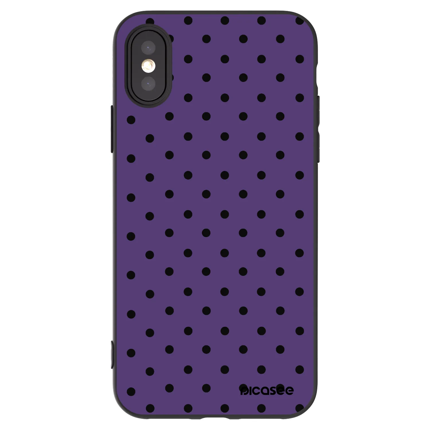 Picasee Apple iPhone X/XS Hülle - Schwarzes Silikon - Flickers 2
