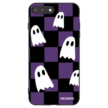 Picasee Apple iPhone 8 Plus Hülle - Schwarzes Silikon - Ghosts