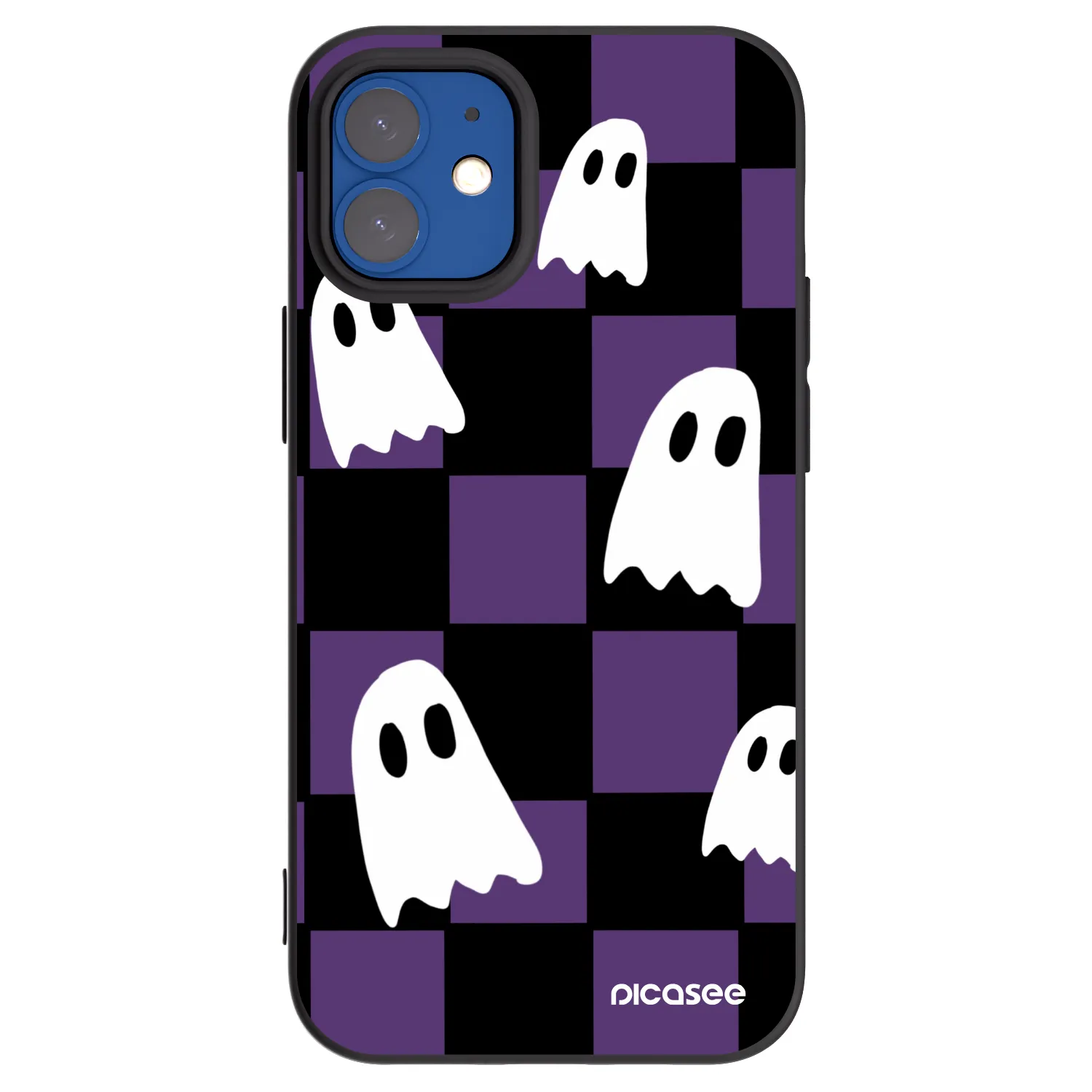 Picasee Apple iPhone 12 mini Hülle - Schwarzes Silikon - Ghosts