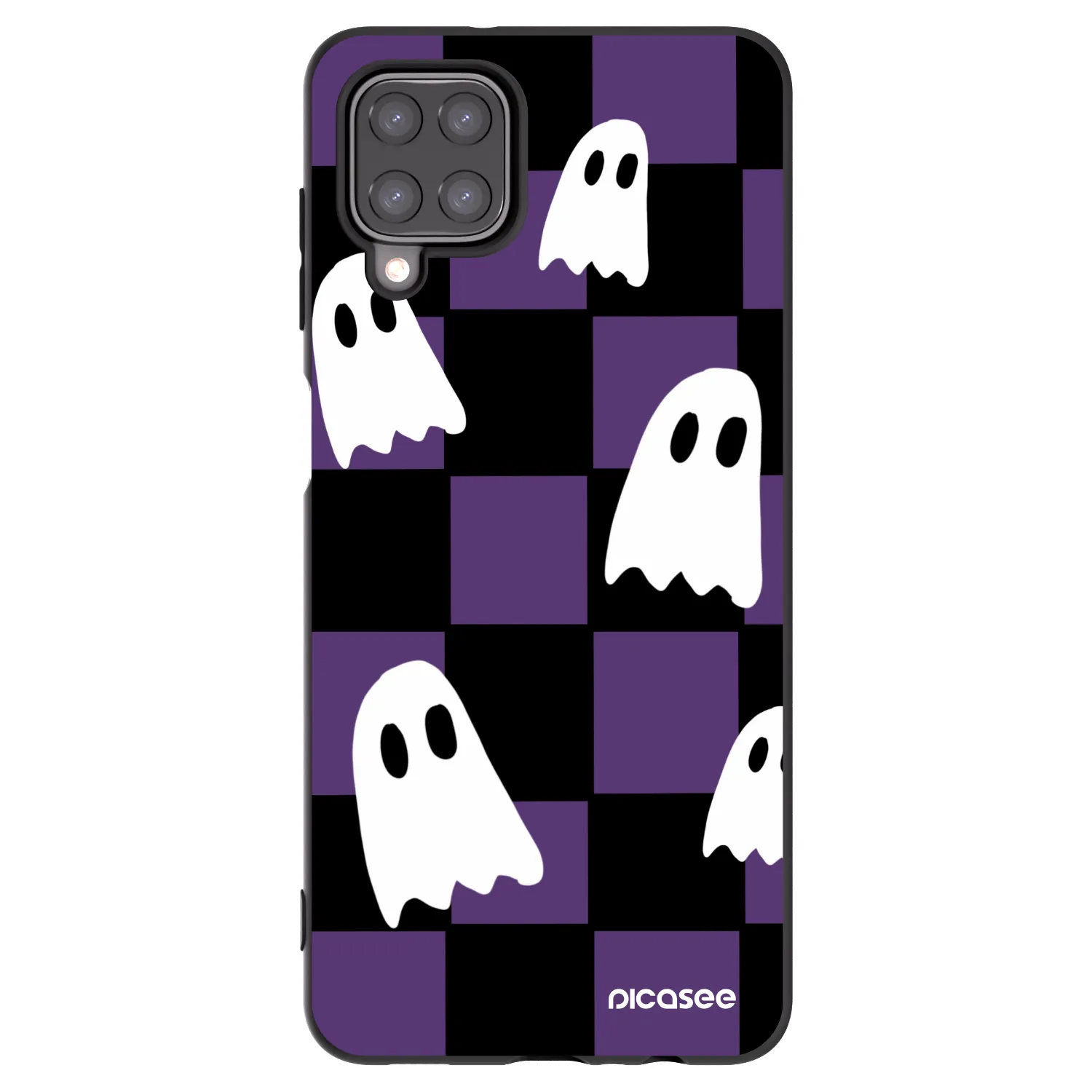 Picasee Samsung Galaxy A12 A125F Hülle - Schwarzes Silikon - Ghosts