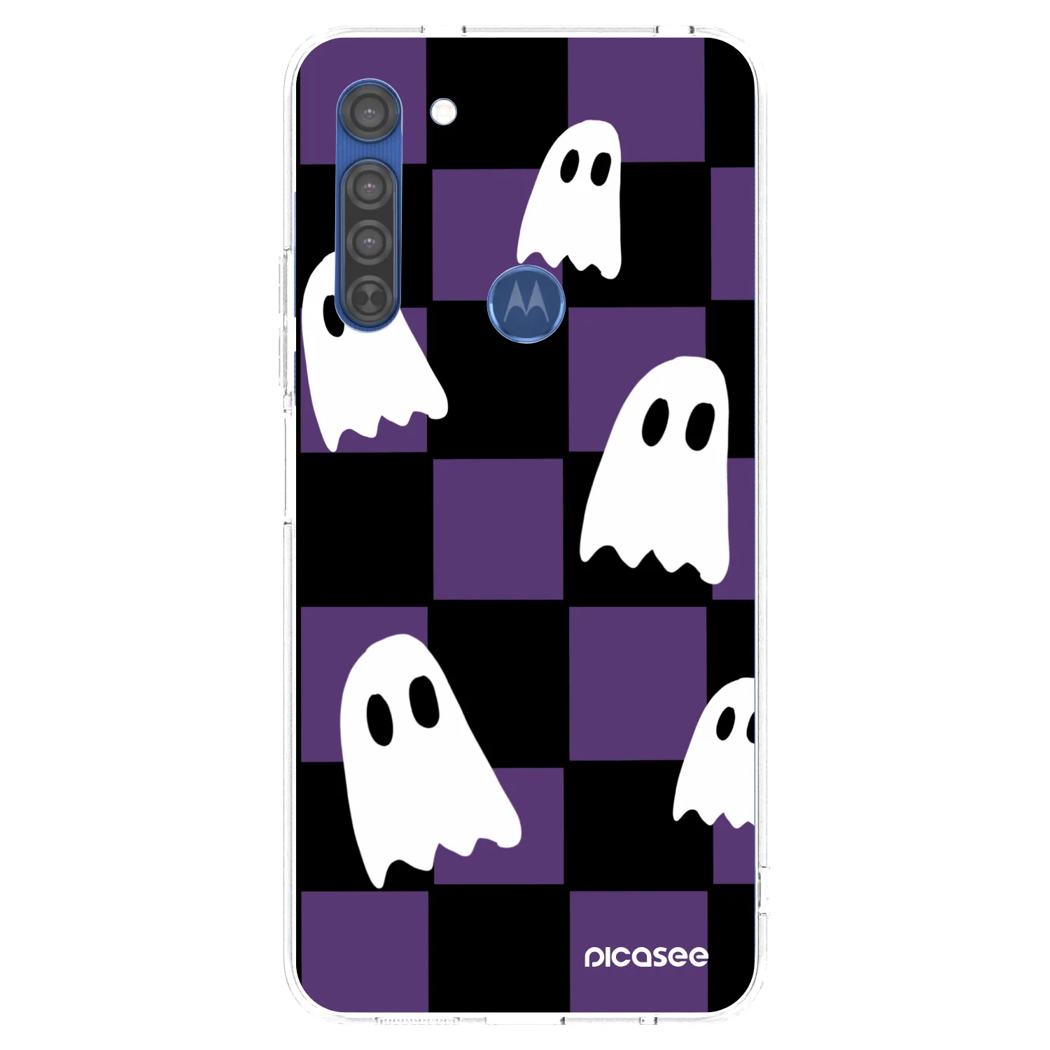 Picasee Motorola Moto G8 Hülle - Transparentes Silikon - Ghosts