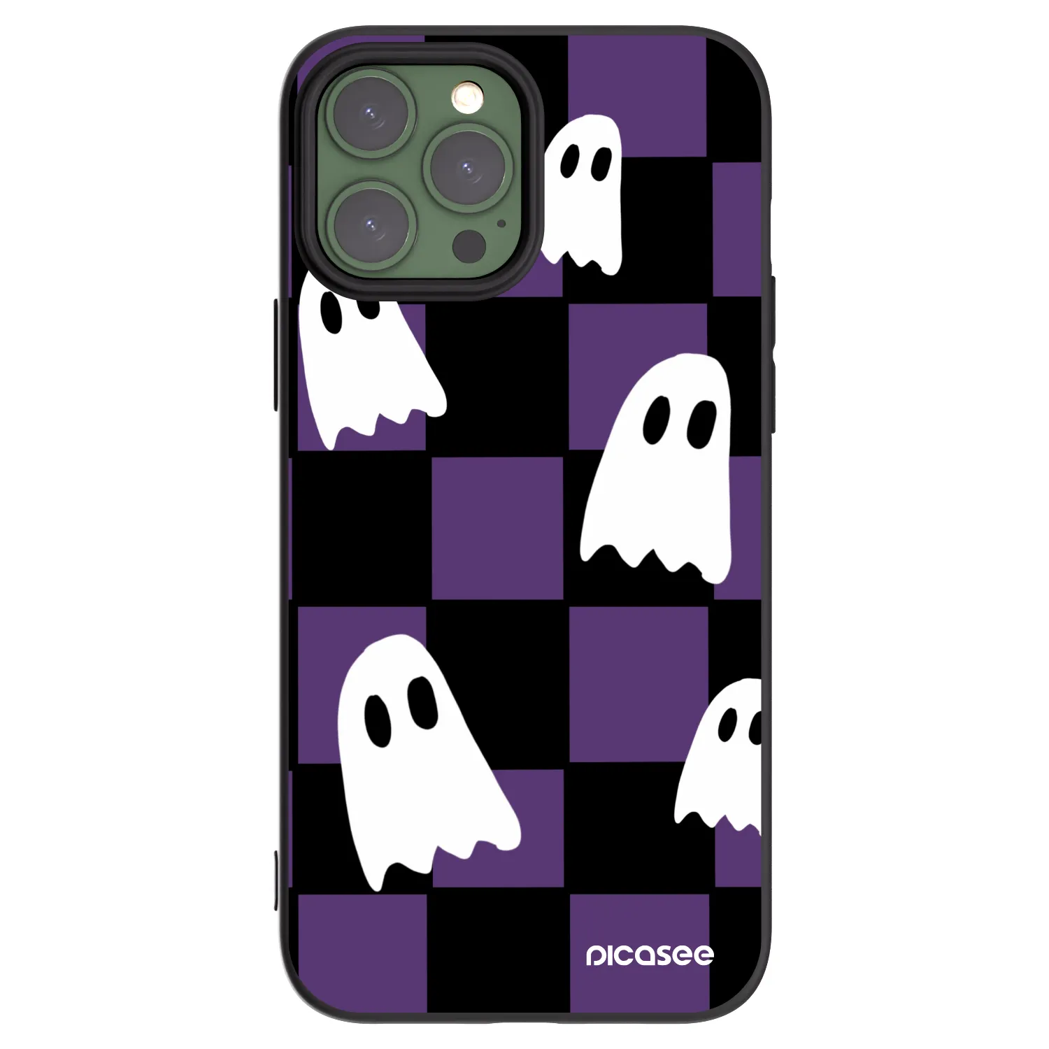 Picasee Apple iPhone 13 Pro Max Hülle - Schwarzes Silikon - Ghosts