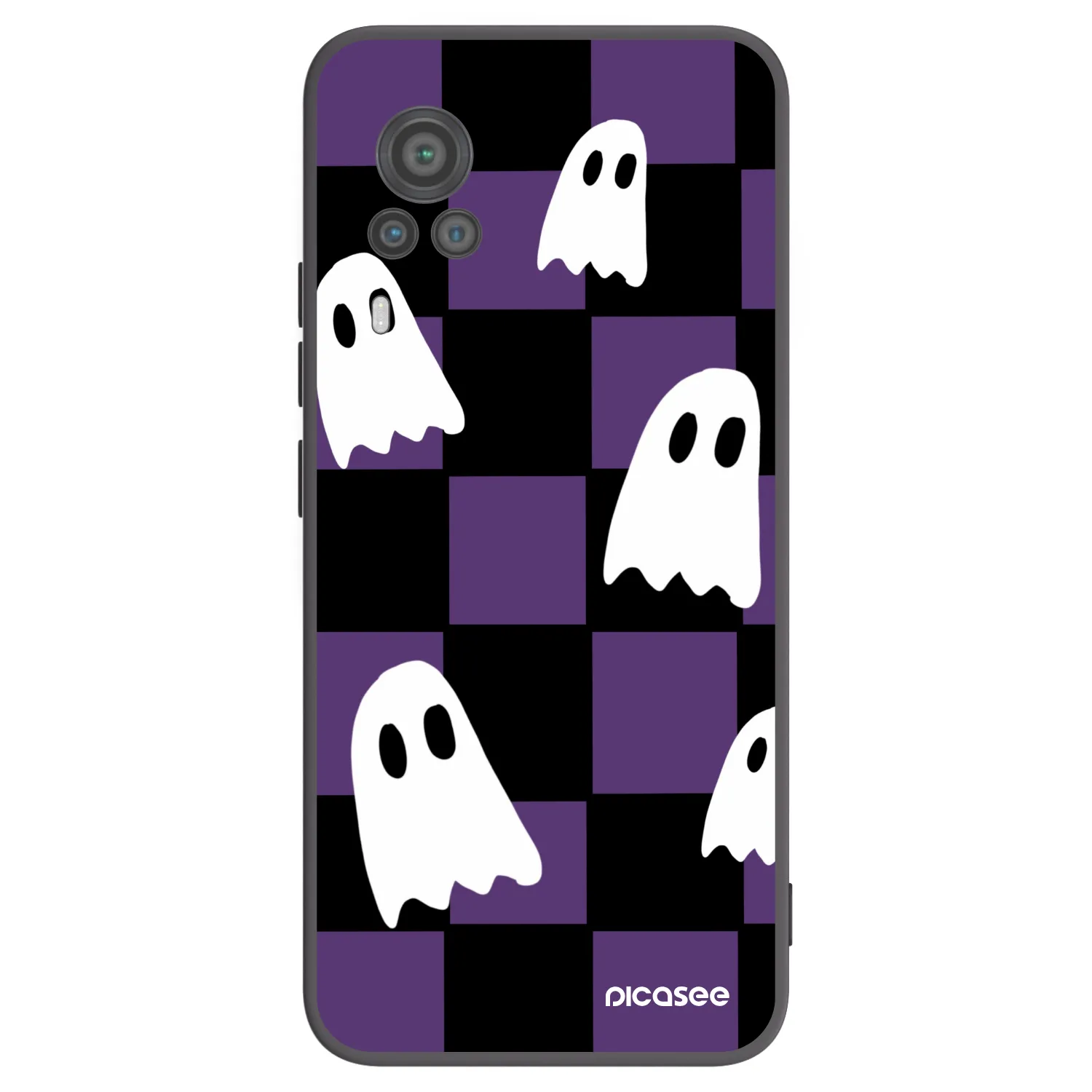 Picasee Vivo X60 Pro 5G Hülle - Schwarzes Silikon - Ghosts