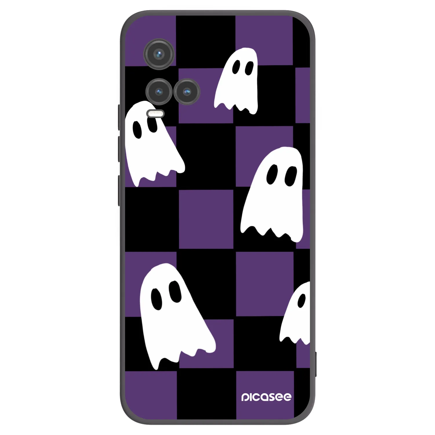 Picasee Vivo Y33s Hülle - Schwarzes Silikon - Ghosts