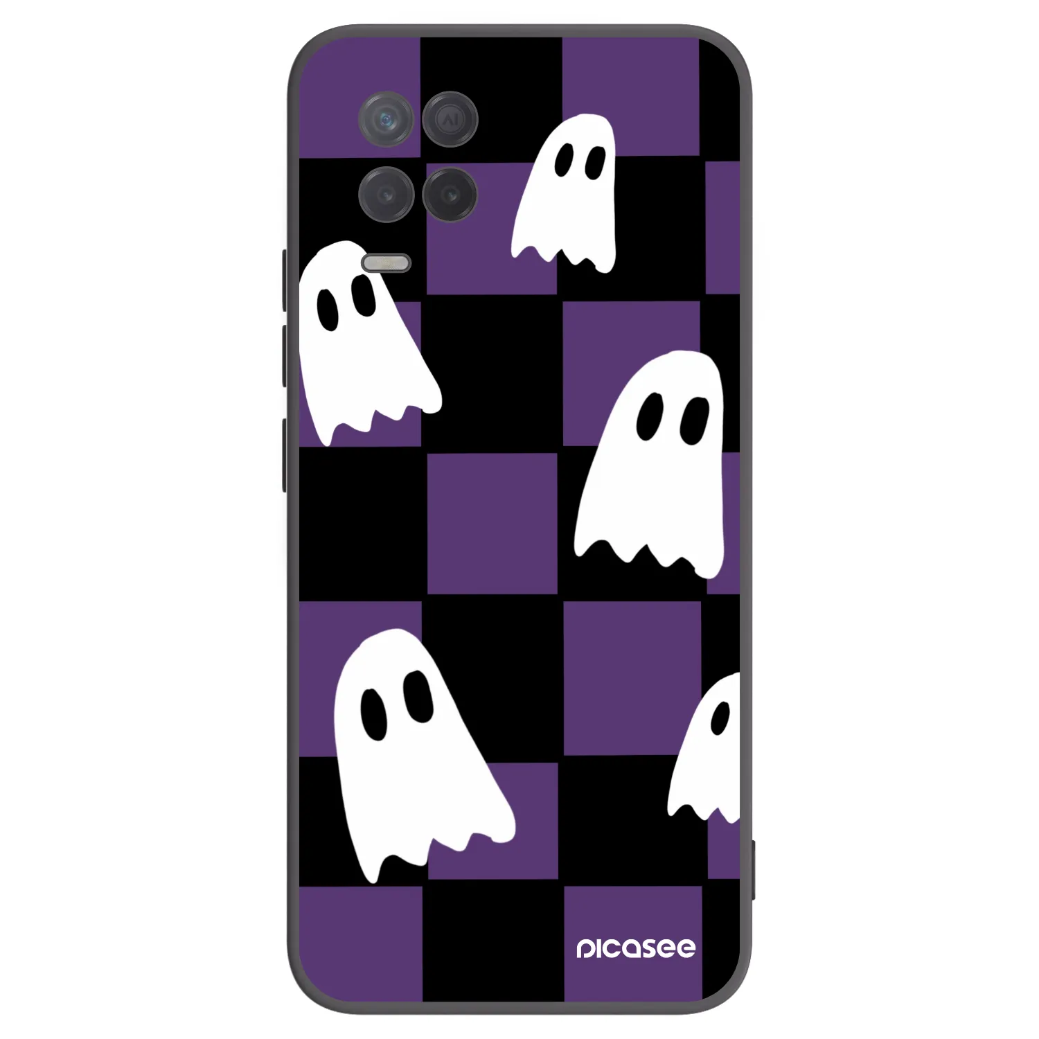 Picasee Realme 8 5G Hülle - Schwarzes Silikon - Ghosts
