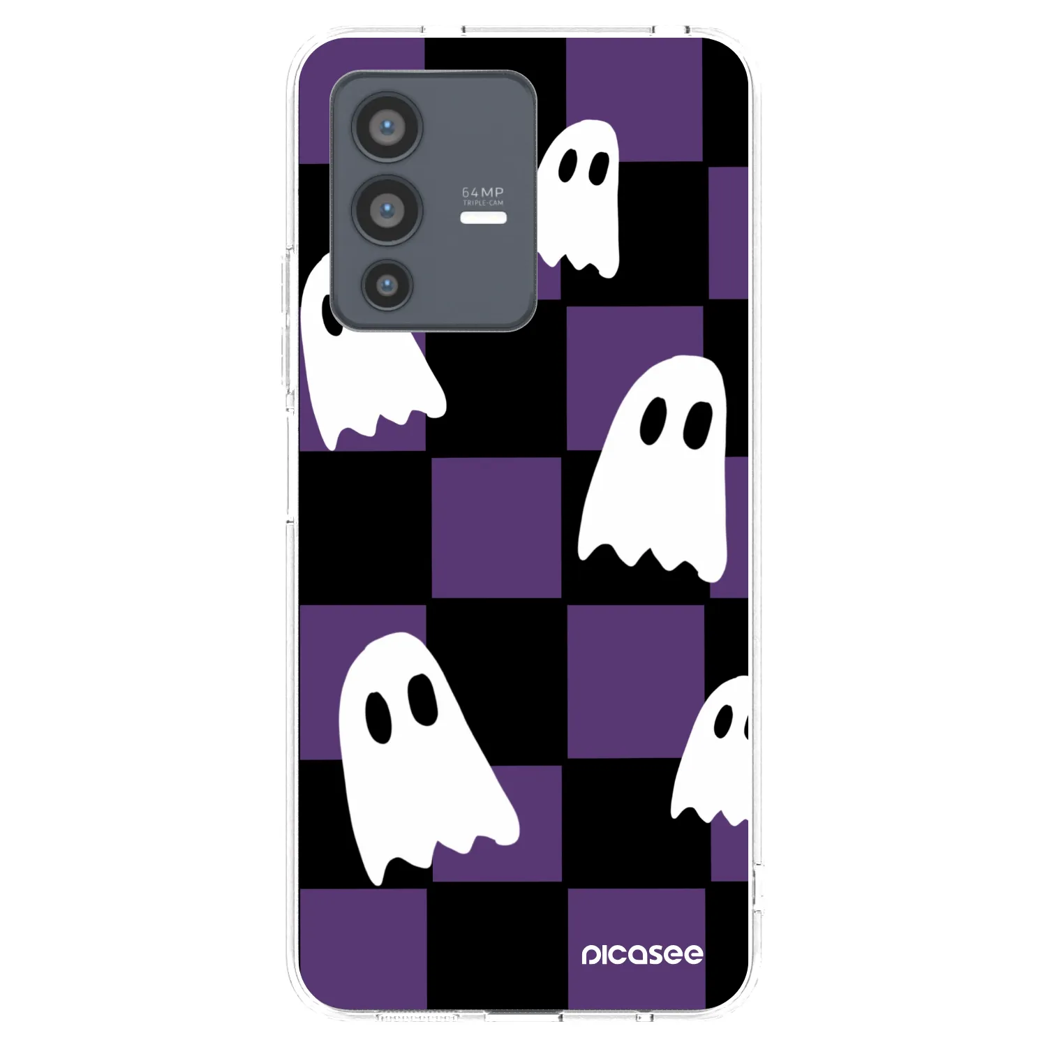Picasee Vivo V23 5G Hülle - Transparentes Silikon - Ghosts