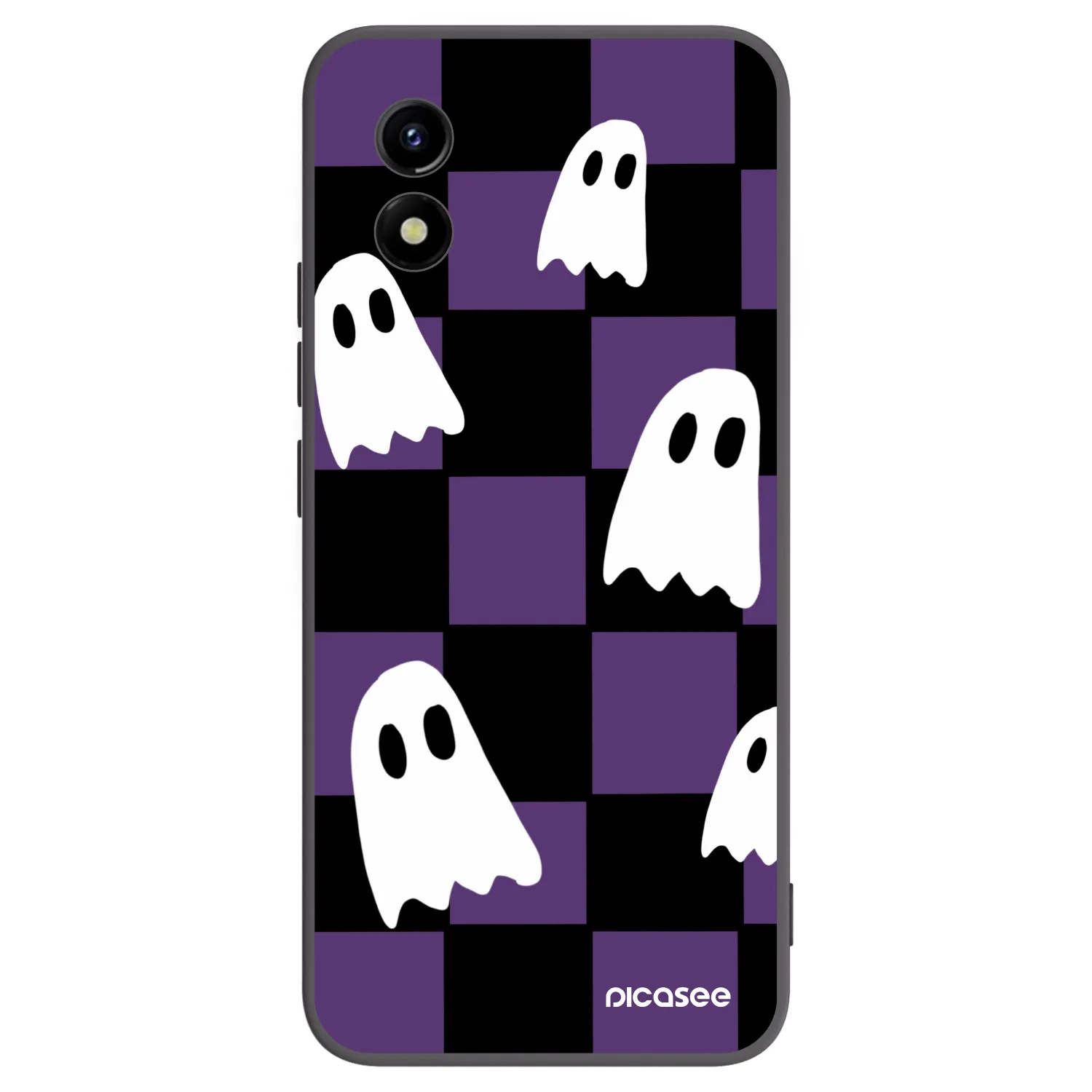 Picasee Vivo Y01 Hülle - Schwarzes Silikon - Ghosts