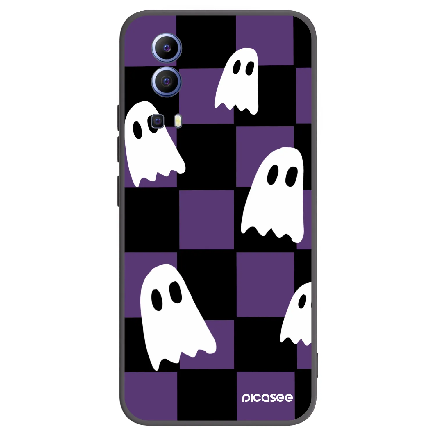 Picasee Vivo Y52 5G Hülle - Schwarzes Silikon - Ghosts