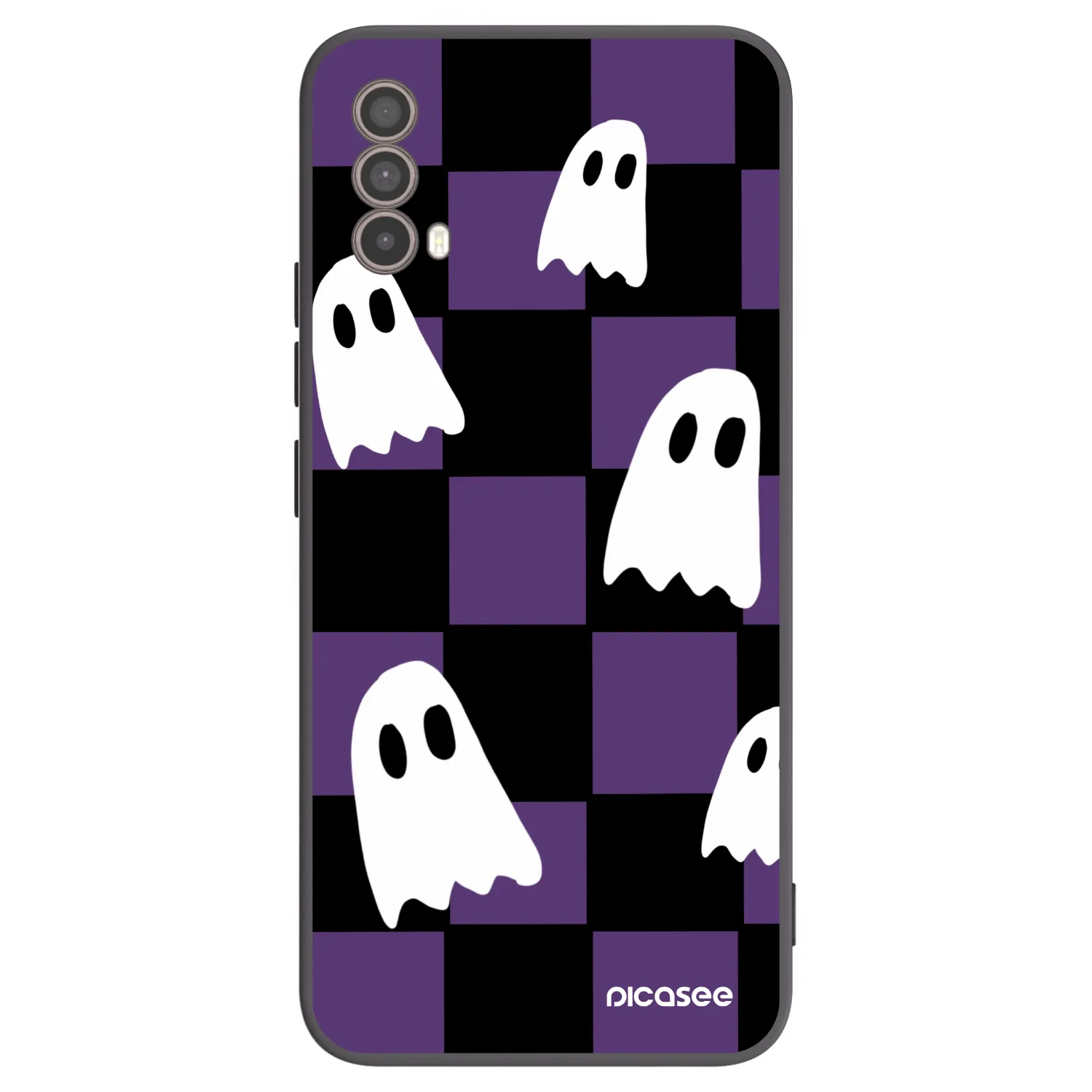 Picasee Motorola Moto E40 Hülle - Schwarzes Silikon - Ghosts