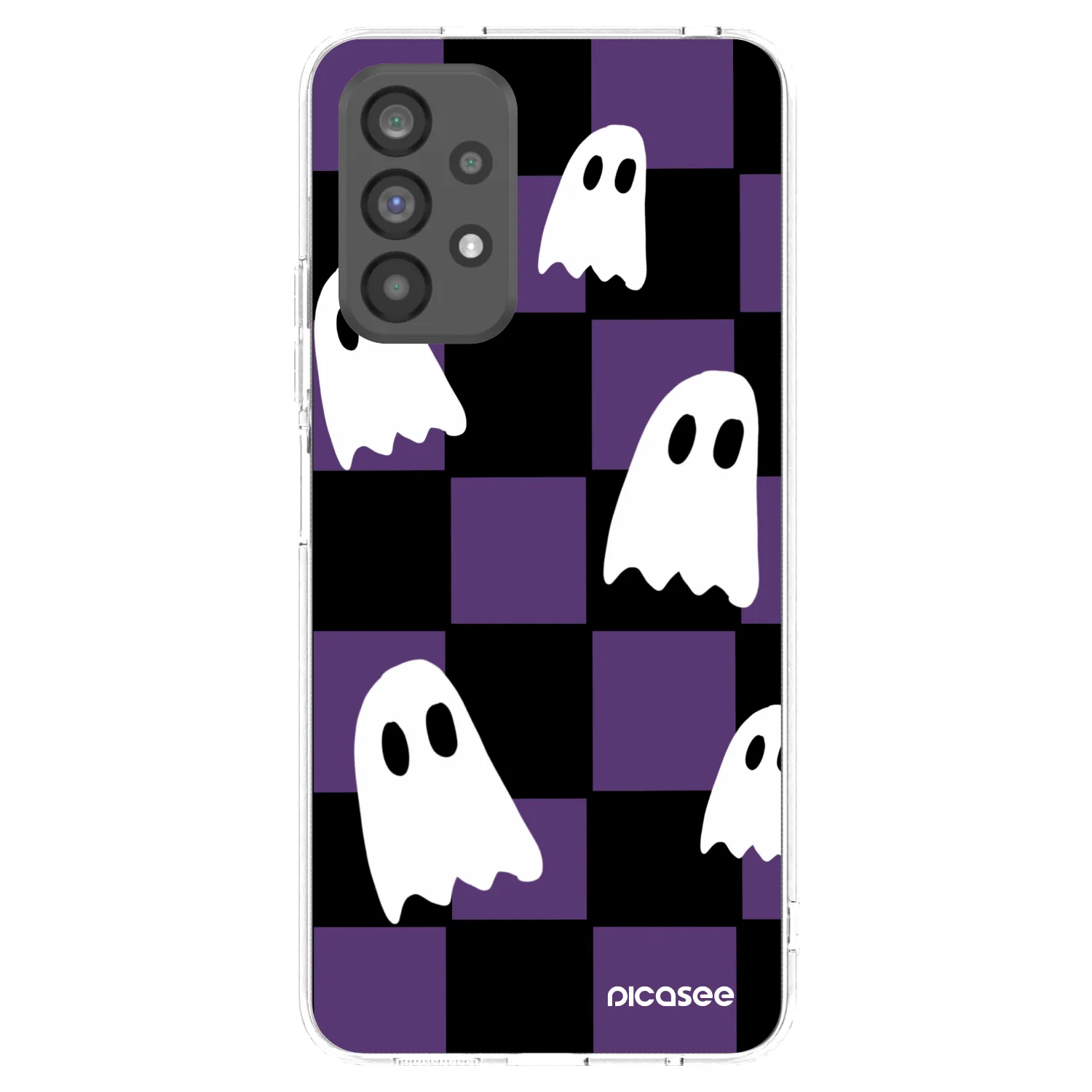 Picasee Samsung Galaxy A73 5G Hülle - Transparentes Silikon - Ghosts