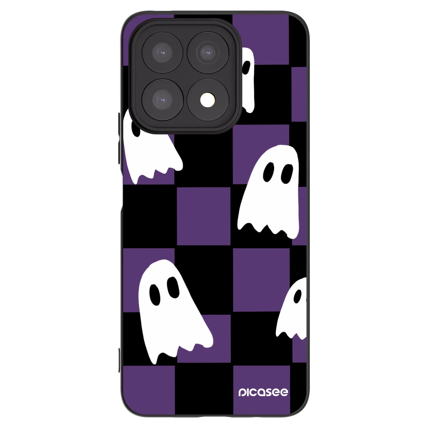Picasee Honor X8a Hülle - Schwarzes Silikon - Ghosts