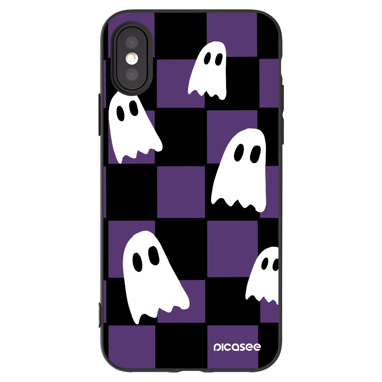 Picasee Apple iPhone X/XS Hülle - Schwarzes Silikon - Ghosts