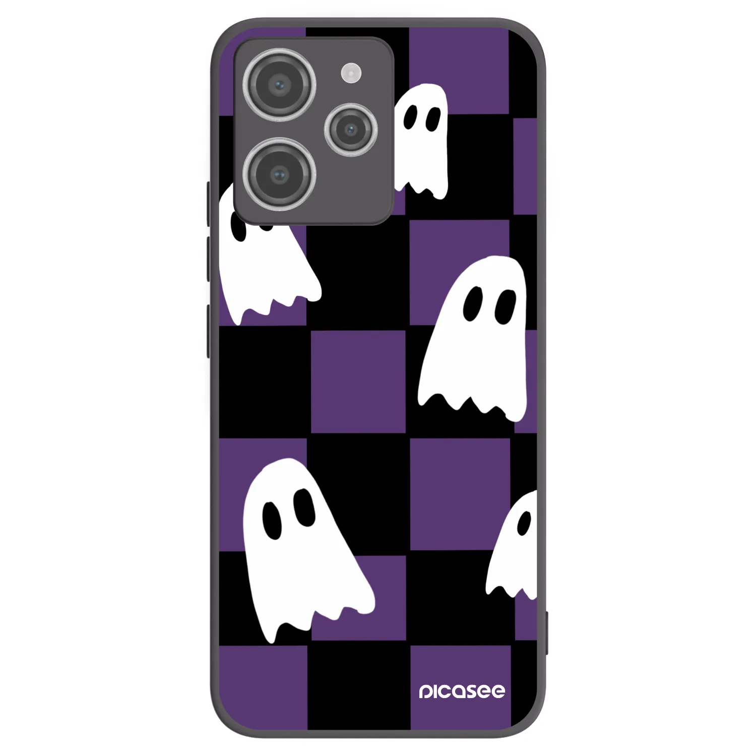 Picasee Xiaomi Redmi 12 4G Hülle - Schwarzes Silikon - Ghosts
