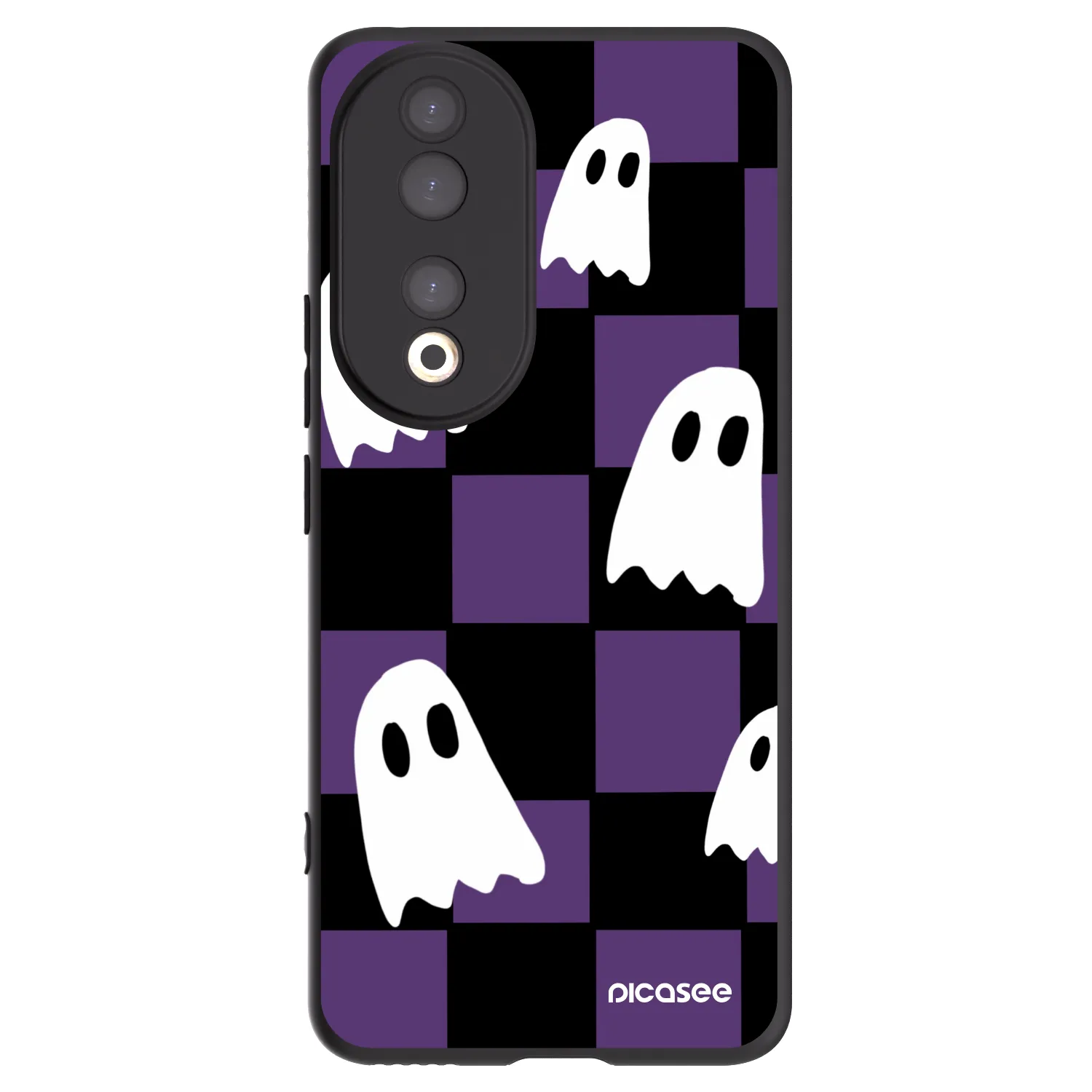 Picasee Honor 90 5G Hülle - Schwarzes Silikon - Ghosts