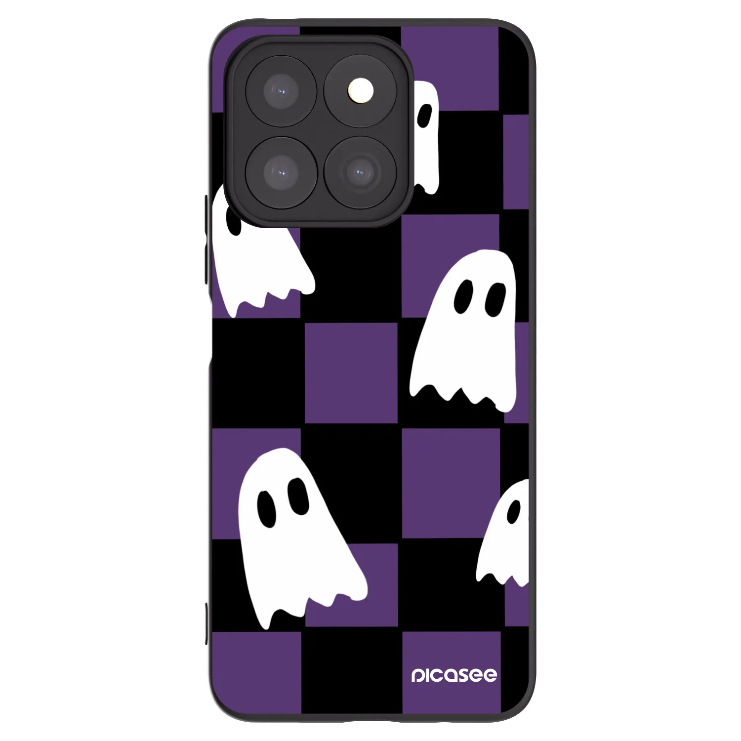 Picasee Honor X8b Hülle - Schwarzes Silikon - Ghosts