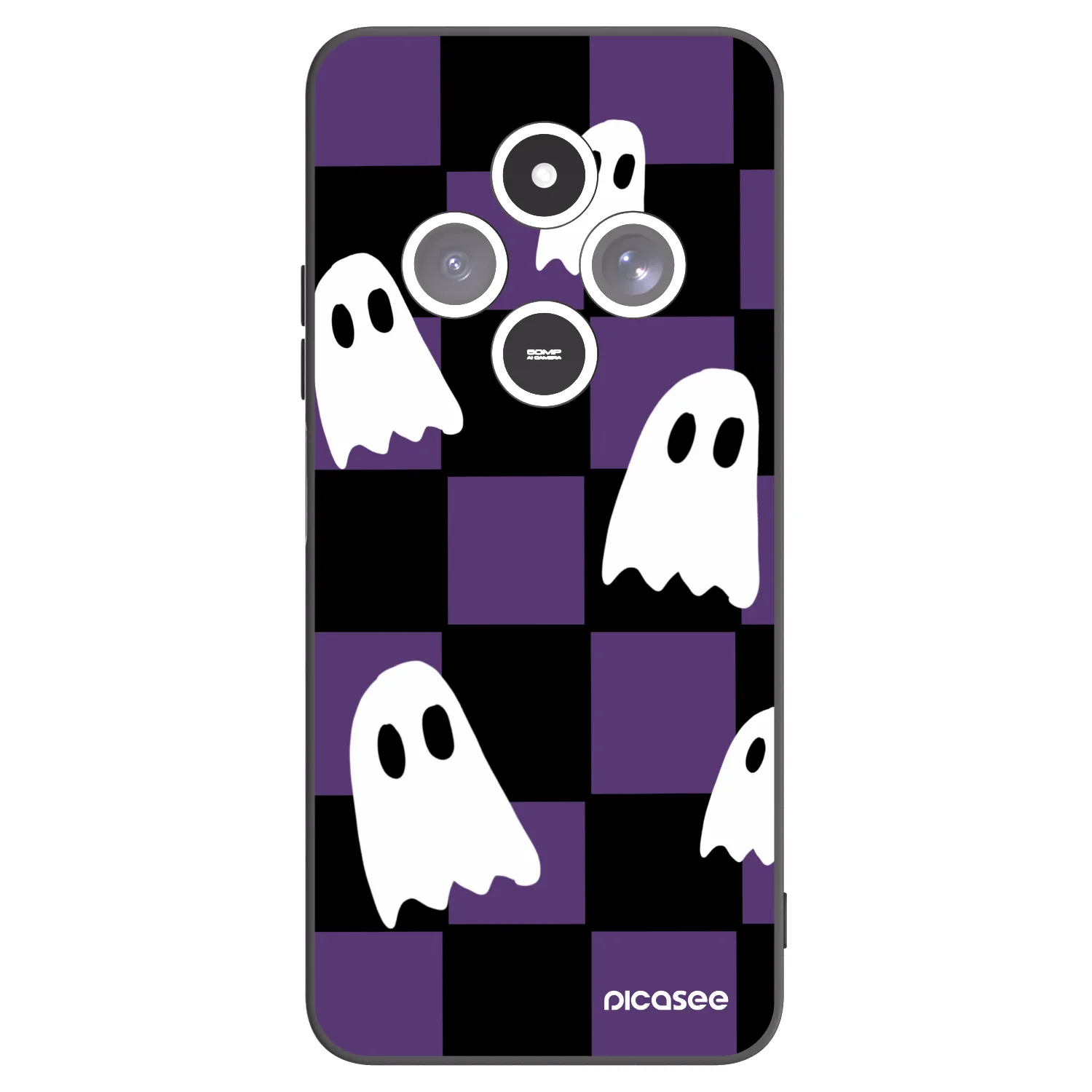 Picasee Xiaomi Redmi 14C Hülle - Schwarzes Silikon - Ghosts