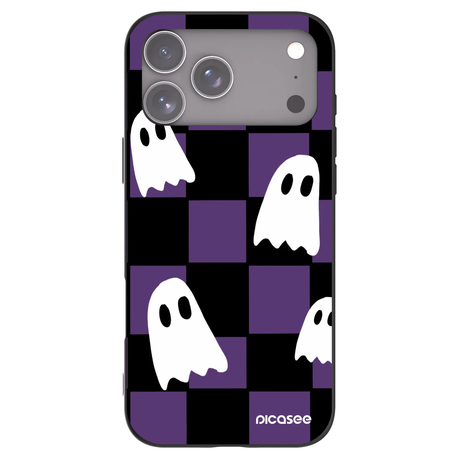Picasee Apple iPhone 17 Pro Max Hülle - Schwarzes Silikon - Ghosts