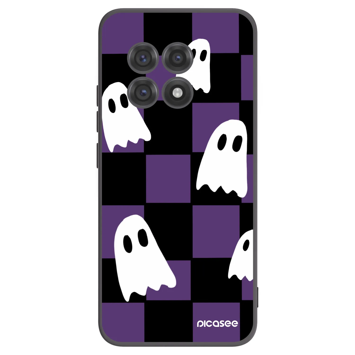 Picasee OnePlus 13R 5G Hülle - Schwarzes Silikon - Ghosts
