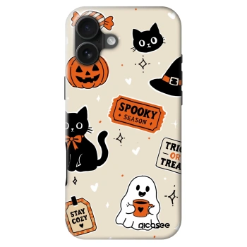Hülle für Apple iPhone 16 Plus - Halloween stickers