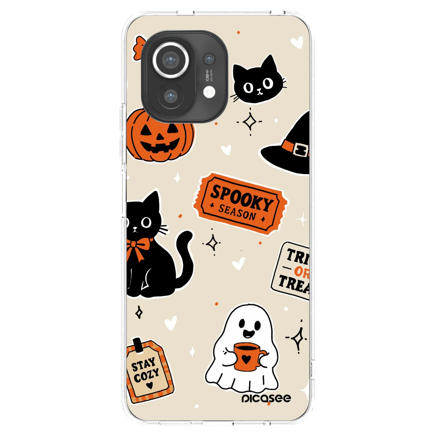 Picasee Xiaomi Mi 11 Hülle - Transparentes Silikon - Halloween stickers