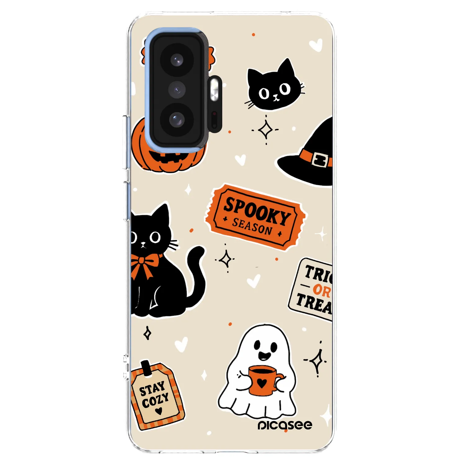 Picasee Xiaomi 11T Hülle - Transparentes Silikon - Halloween stickers