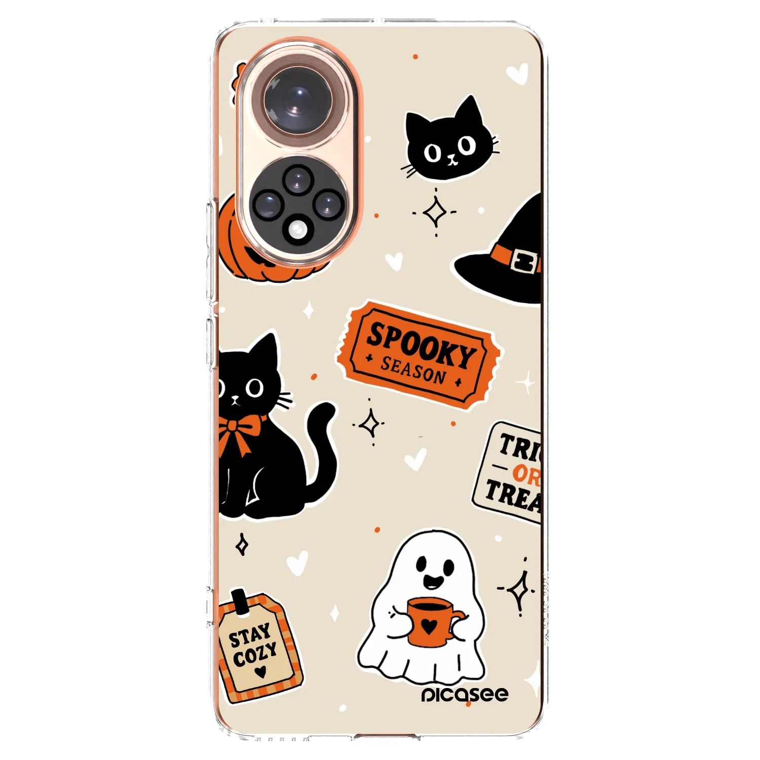 Picasee Huawei Nova 9 Hülle - Transparentes Silikon - Halloween stickers