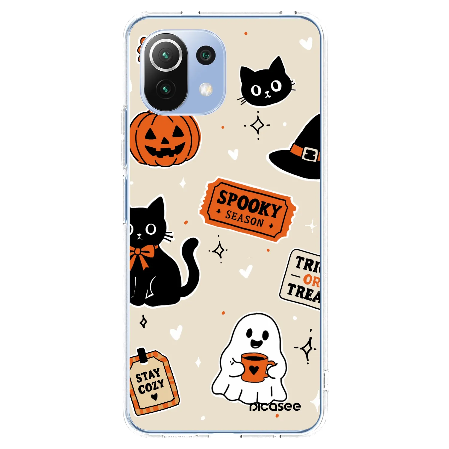 Picasee Xiaomi 11 Lite 5G NE Hülle - Transparentes Silikon - Halloween stickers