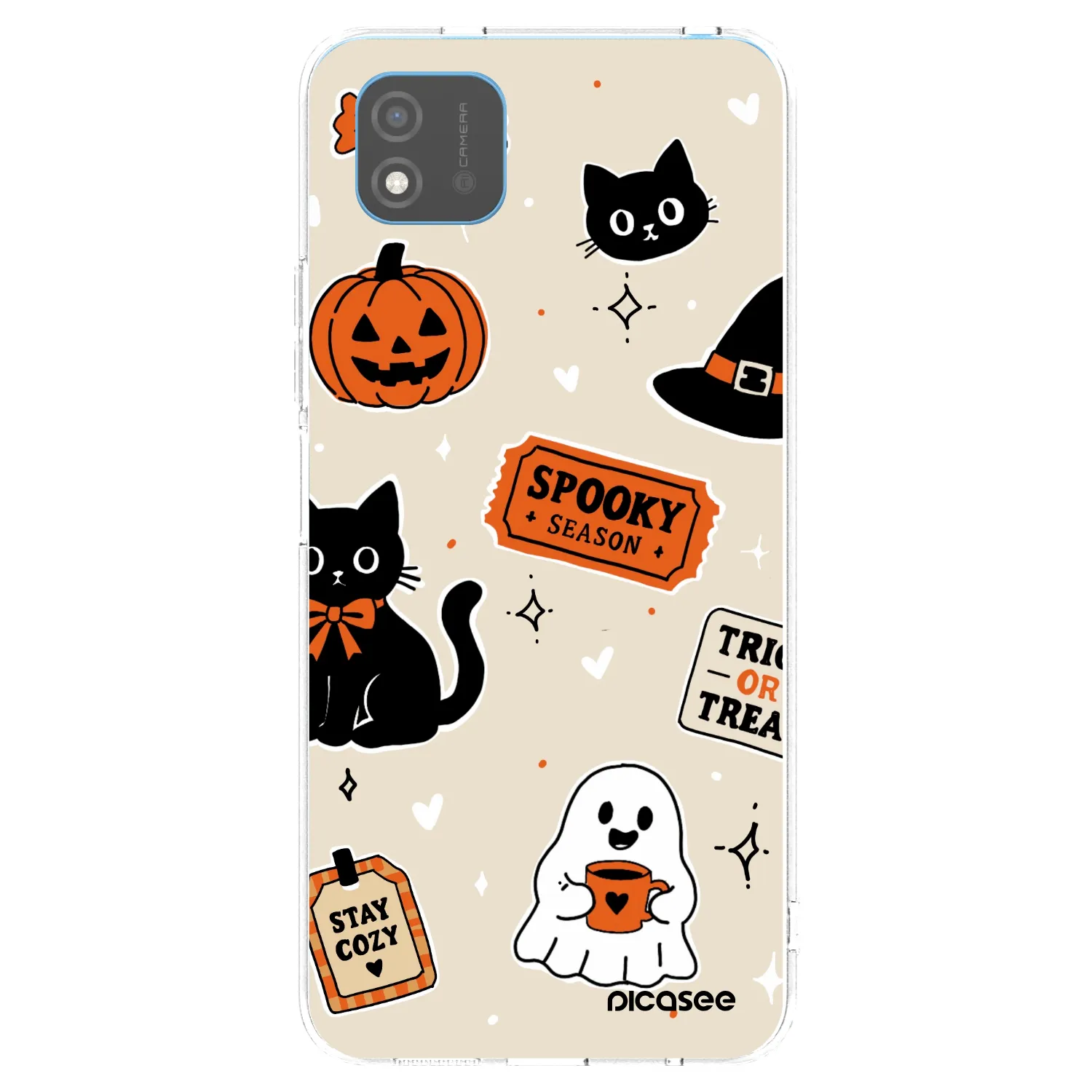 Picasee Realme C11 (2021) Hülle - Transparentes Silikon - Halloween stickers