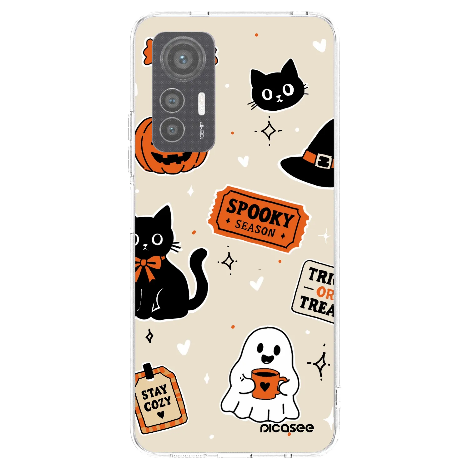 Picasee Xiaomi 12 Lite Hülle - Transparentes Silikon - Halloween stickers