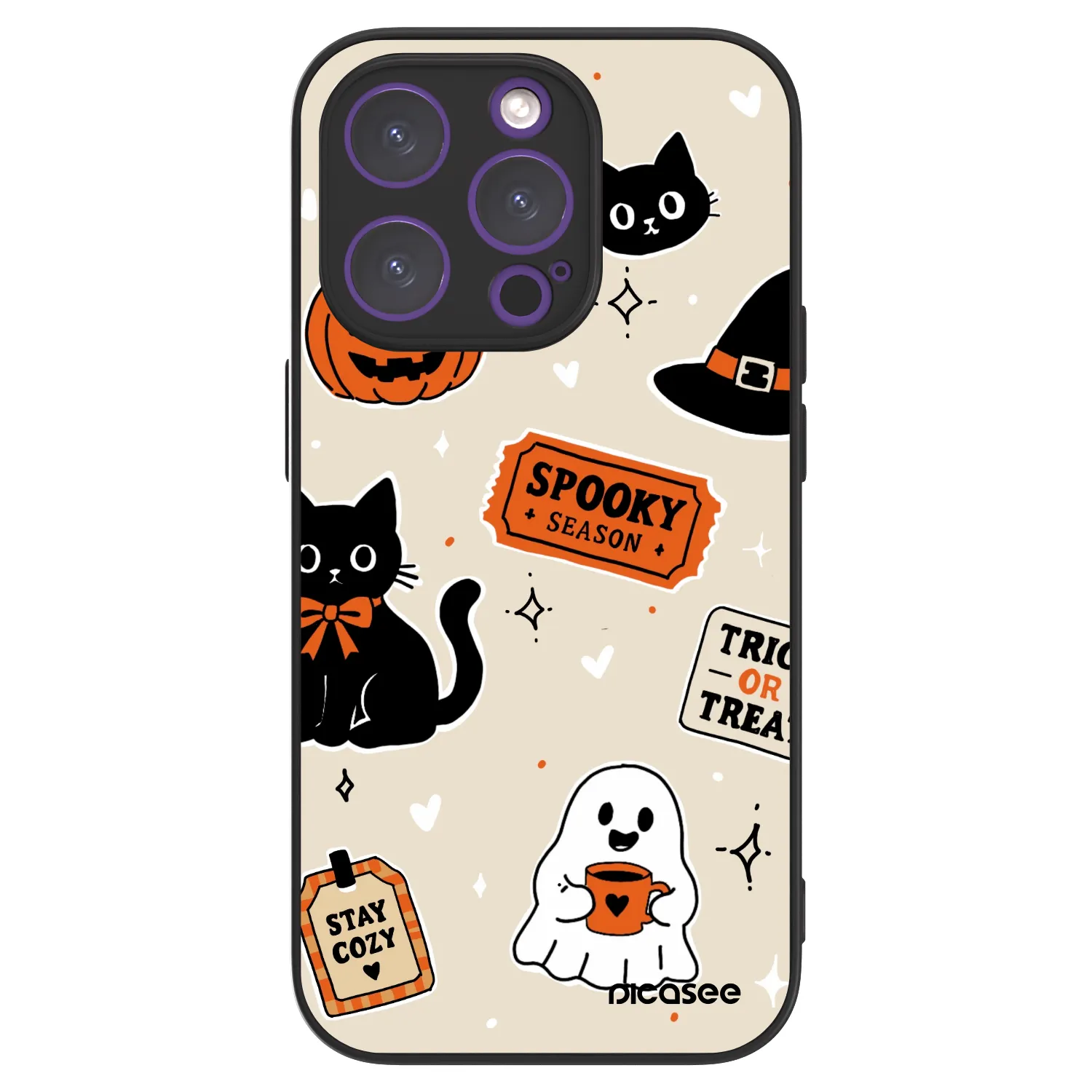 Picasee ULTIMATE CASE MagSafe für Apple iPhone 14 Pro - Halloween stickers