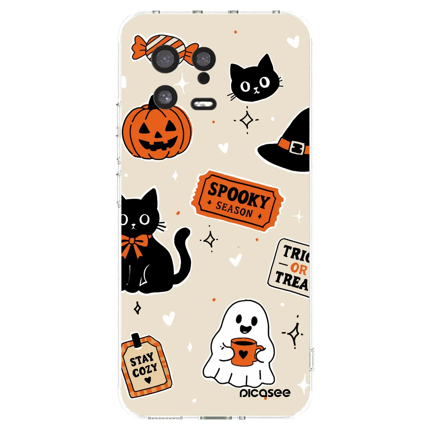 Picasee Xiaomi 13 Hülle - Transparentes Silikon - Halloween stickers