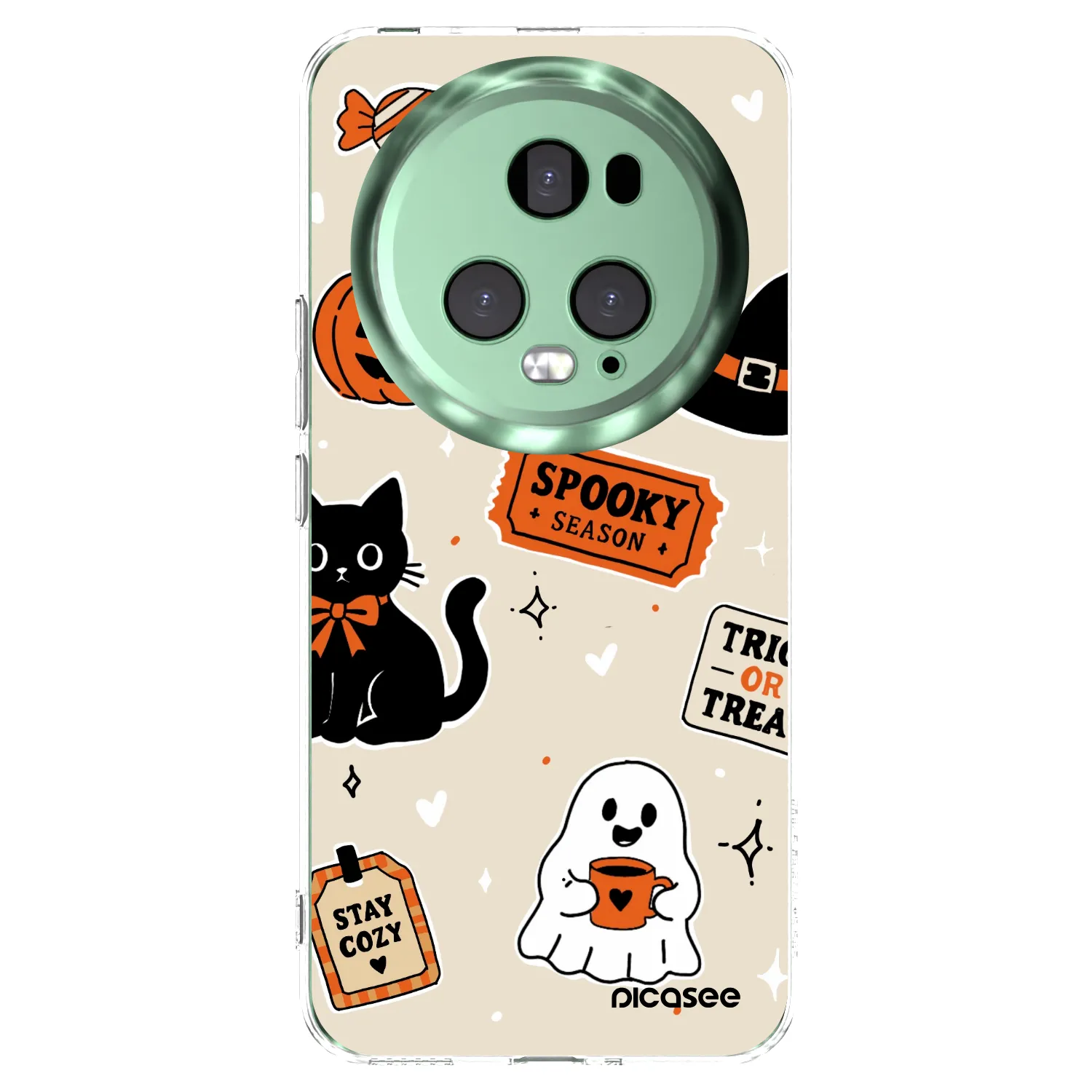Picasee Honor Magic5 Pro Hülle - Transparentes Silikon - Halloween stickers
