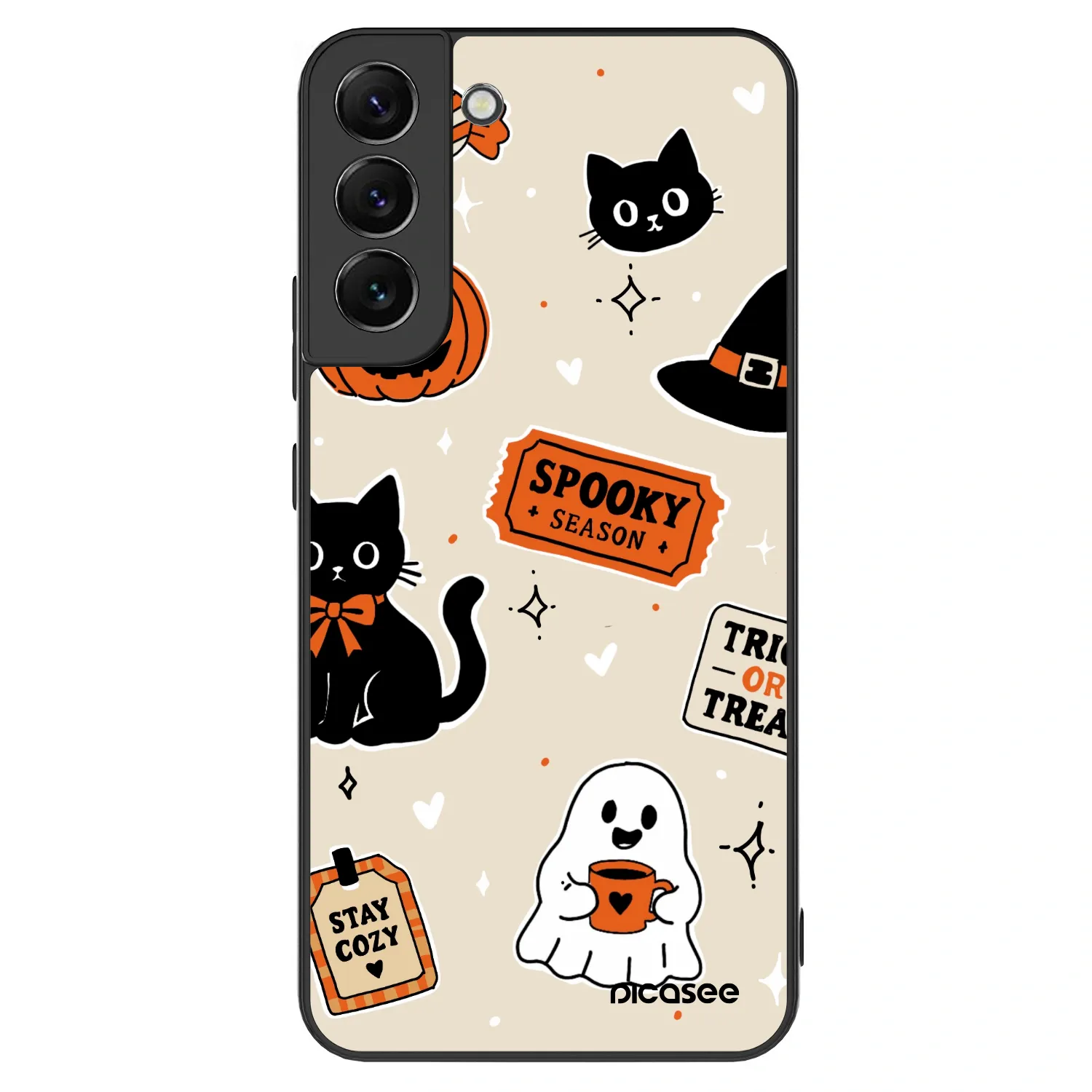 Picasee ULTIMATE CASE PowerShare für Samsung Galaxy S22+ 5G - Halloween stickers