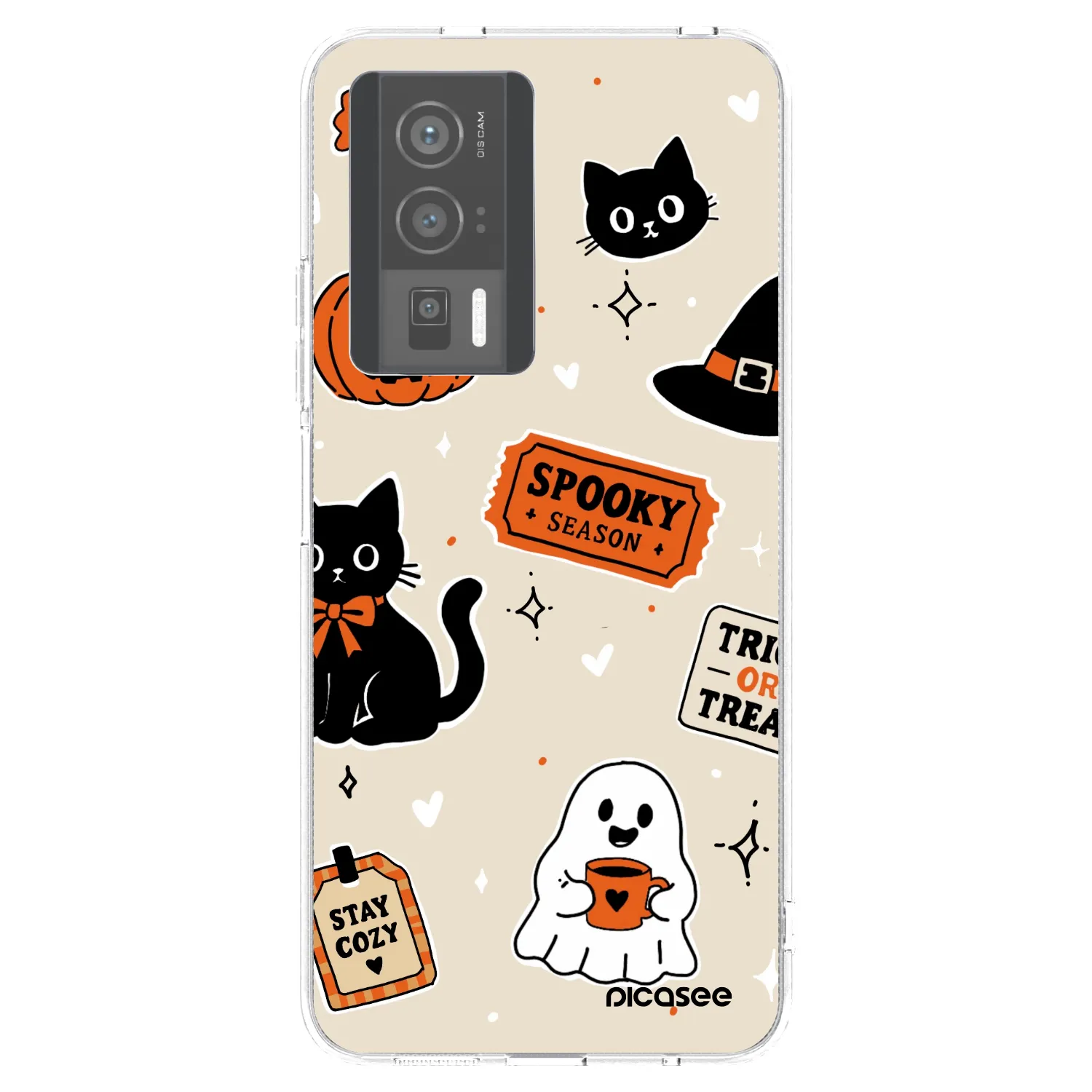 Picasee Xiaomi Poco F5 Pro 5G Hülle - Transparentes Silikon - Halloween stickers