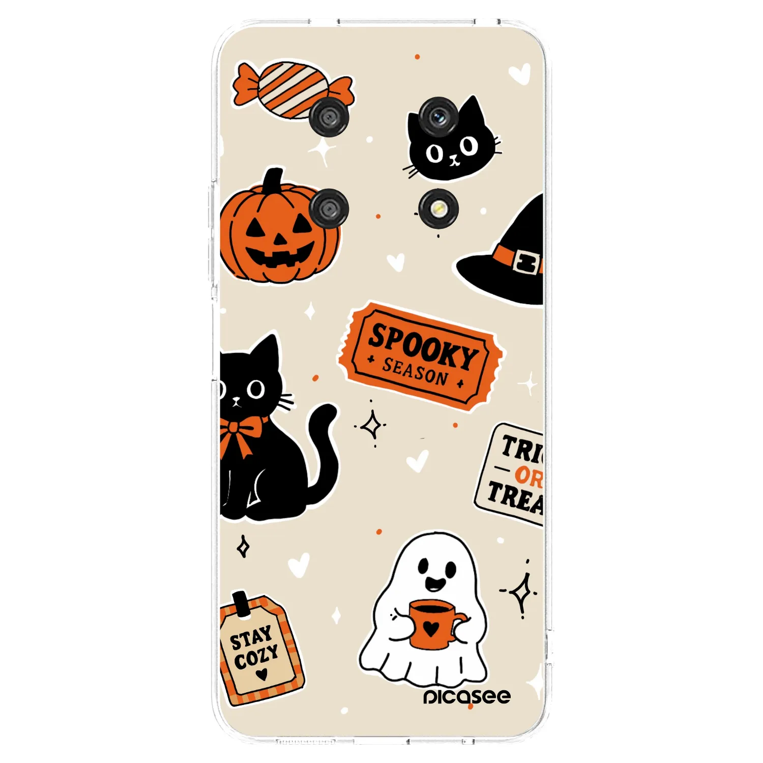 Picasee Honor Magic4 Lite 5G Hülle - Transparentes Silikon - Halloween stickers