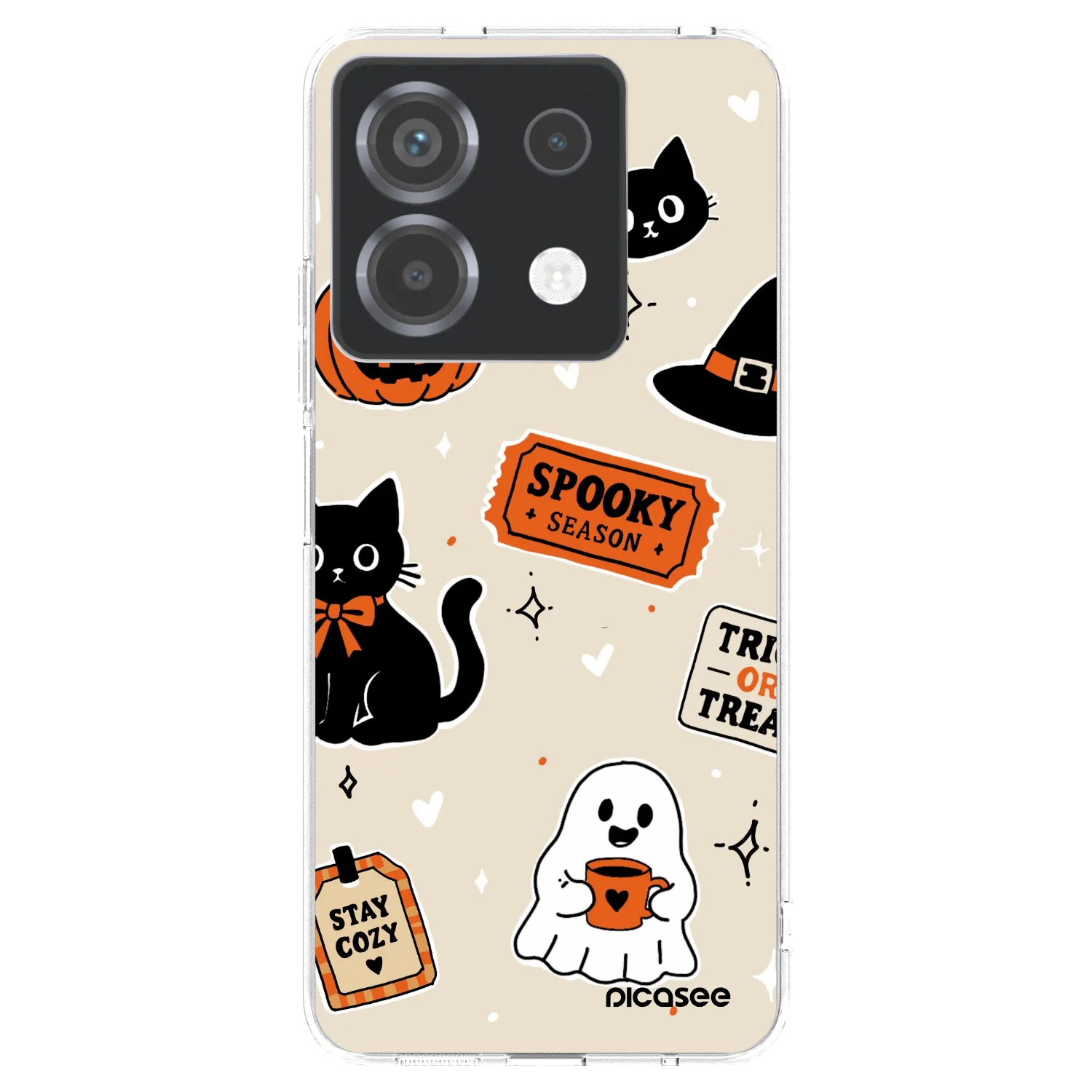 Picasee Xiaomi Poco X6 Hülle - Transparentes Silikon - Halloween stickers