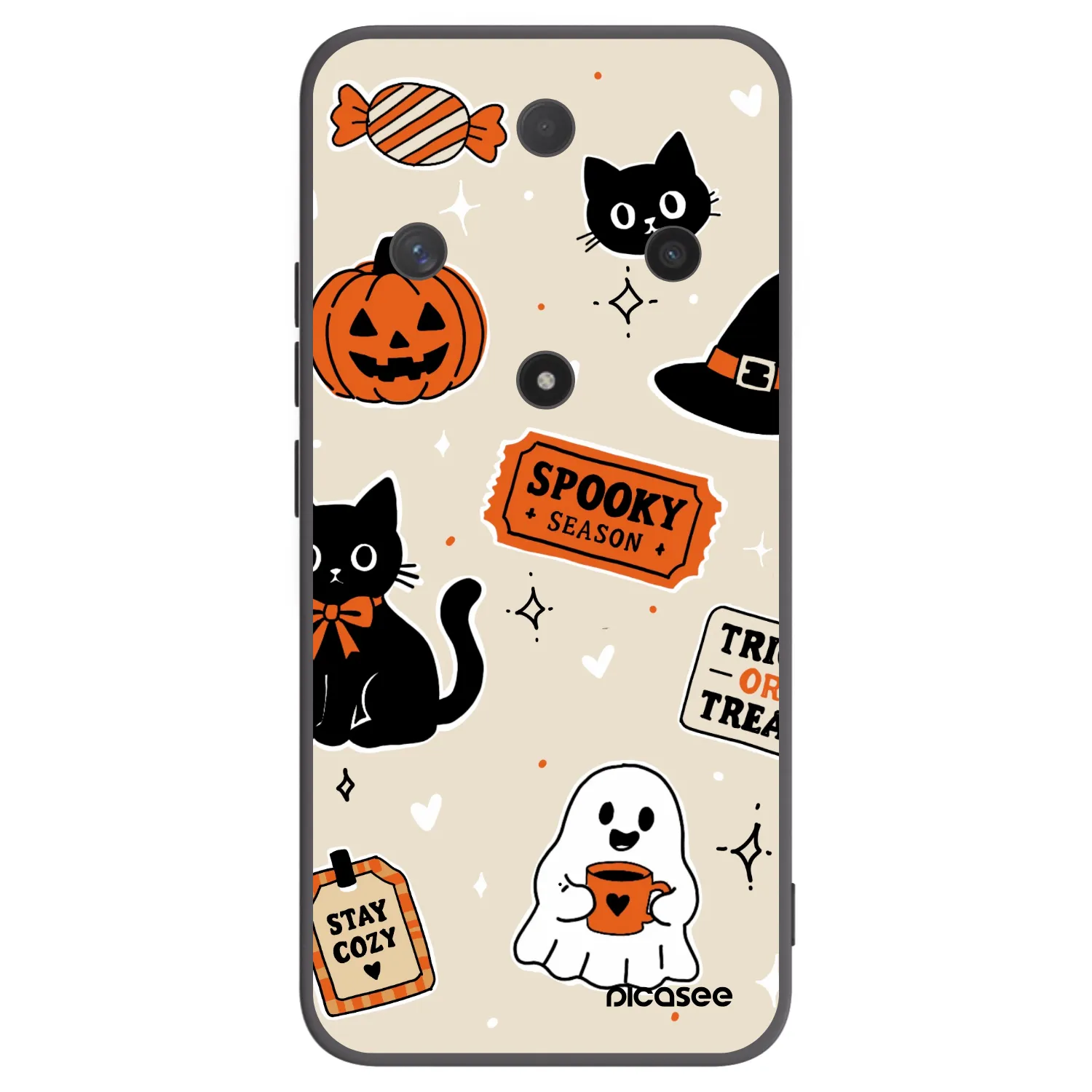 Picasee Honor Magic6 Lite 5G Hülle - Schwarzes Silikon - Halloween stickers