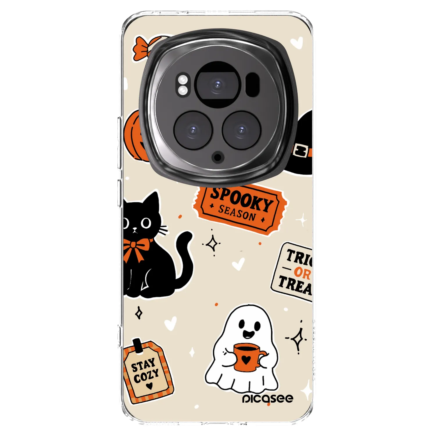 Picasee Honor Magic6 Pro Hülle - Transparentes Silikon - Halloween stickers