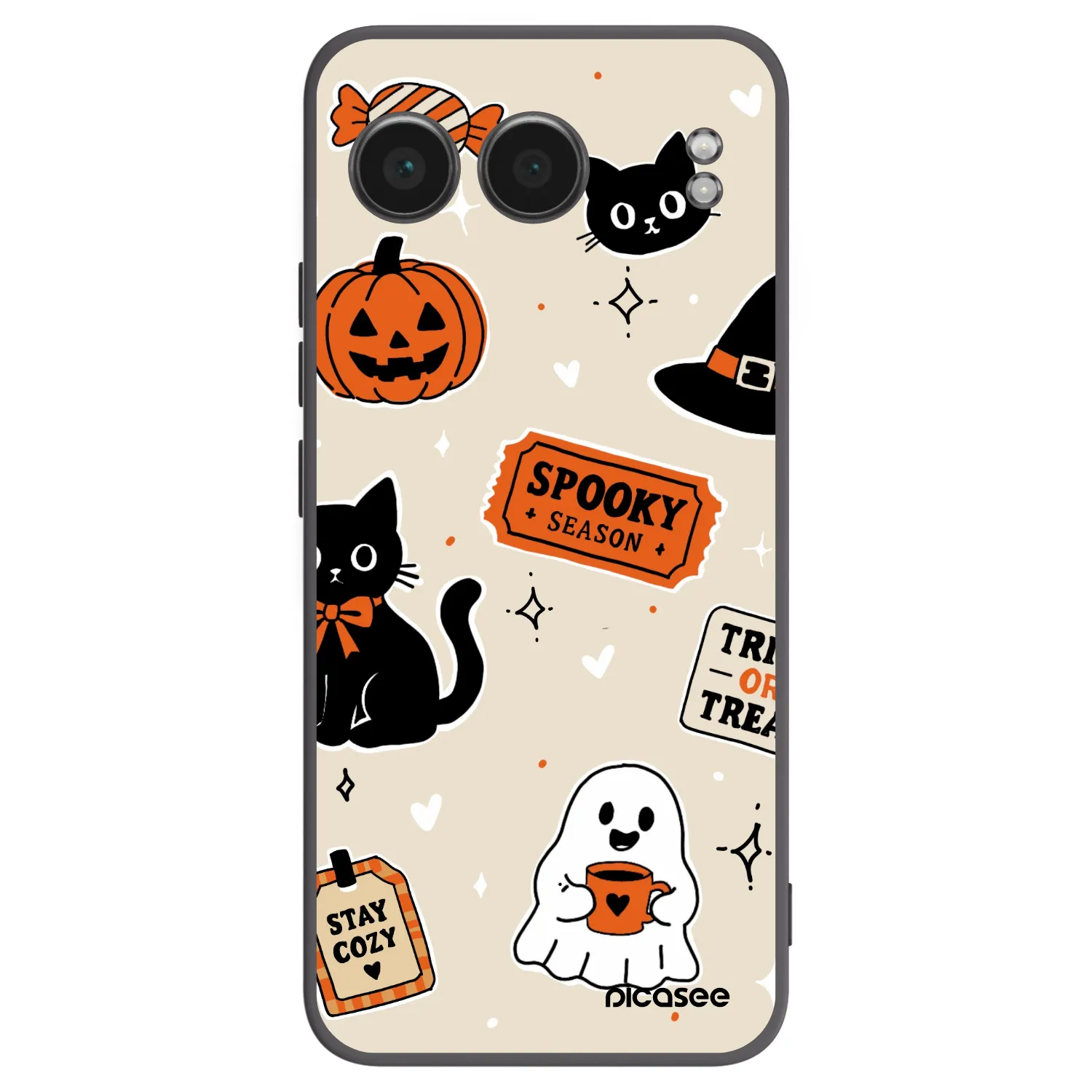 Picasee OnePlus Nord 4 Hülle - Schwarzes Silikon - Halloween stickers