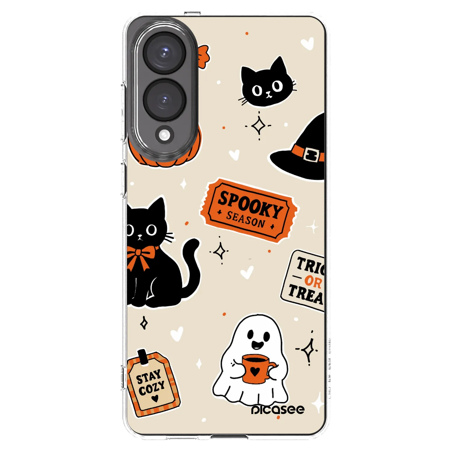 Picasee Samsung Galaxy S25 Edge 5G Hülle - Transparentes Silikon - Halloween stickers