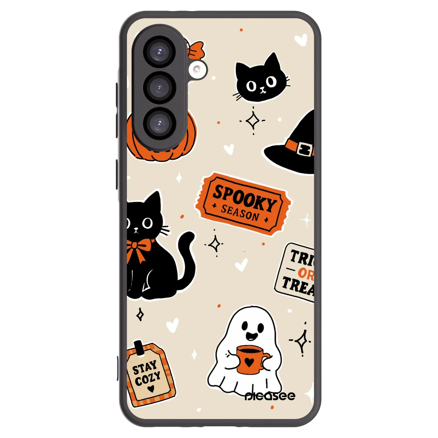 Picasee Samsung Galaxy A26 5G A266B Hülle - Schwarzes Silikon - Halloween stickers