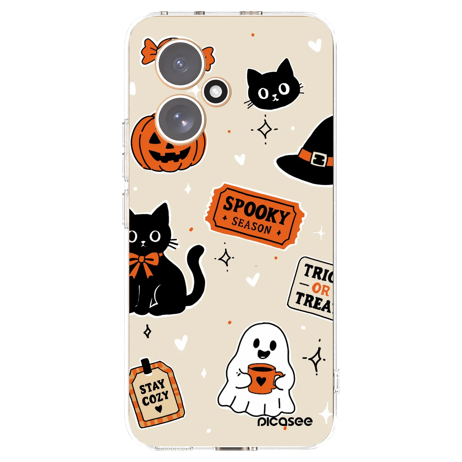 Picasee Honor 400 5G Hülle - Transparentes Silikon - Halloween stickers