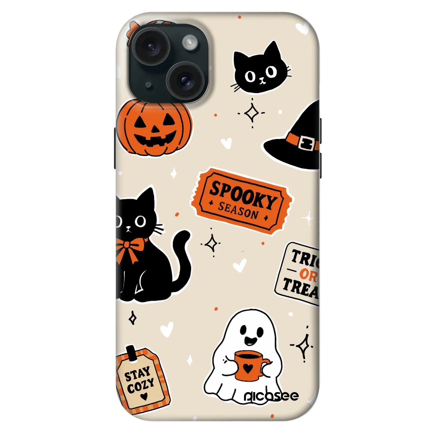Picasee Fashion Case MagSafe für Apple iPhone 15 Plus - Halloween stickers