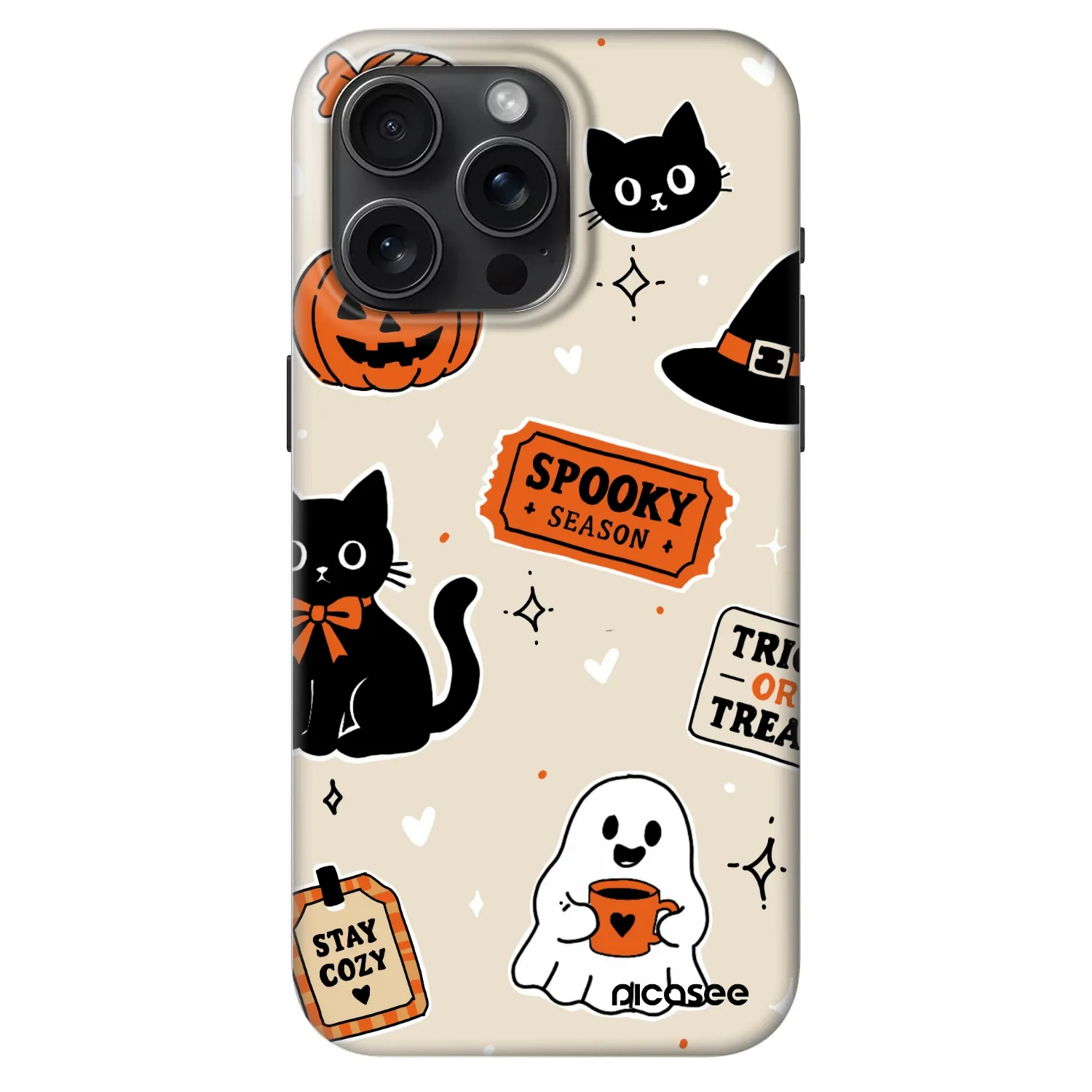 Picasee Fashion Case MagSafe für Apple iPhone 15 Pro Max - Halloween stickers